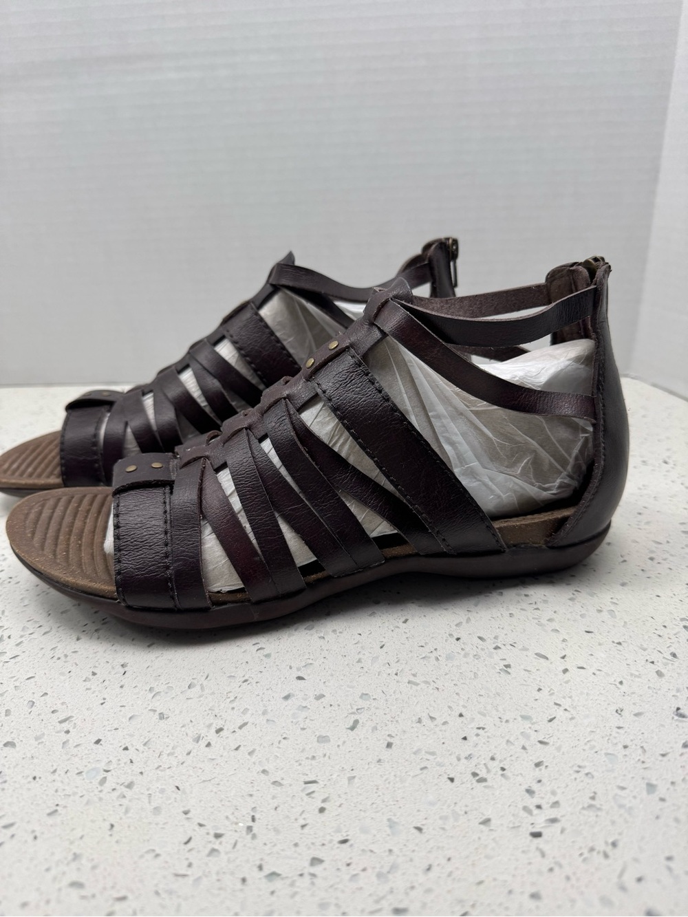 G.H. Bass & Co. Brown Strappy Gladiator Sandals